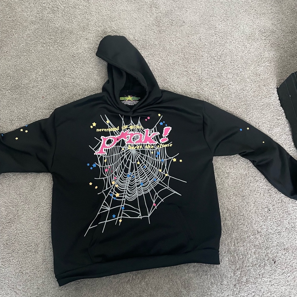 Black Graphic Hoodie Sweater